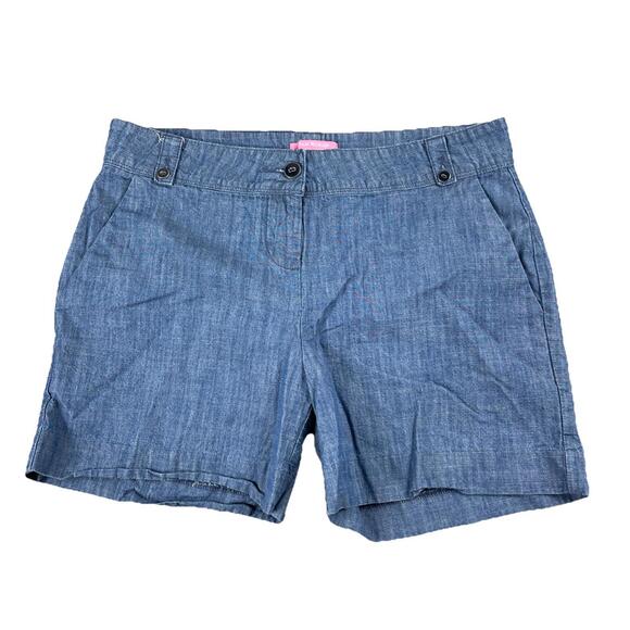 Isaac Mizrahi Pants - Isaac Mizahari Blue Terry Slub Cotton Shorts Women's 6 Lightweight